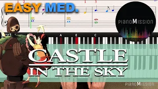 [Real Piano Tutorial] CASTLE IN THE SKY_ Joe Hisaishi with sheets