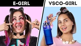 VSCO-Girl And E-Girl! Transforming Into TikTok Girls