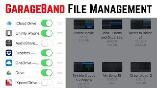 How to MANAGE FILES in GarageBand iOS (iPhone/iPad)