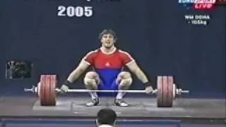 Frank Rothwell's Olympic Weightlifting History 2005 WWC Dmitry Klockov 105 Kg Champion