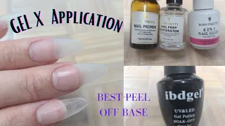 Step By Step Nail Prep and Gel X Application Using Peel Of Base