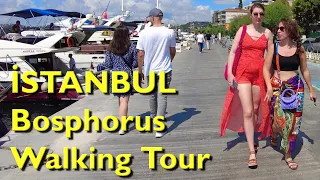 Istanbul Bosphorus Walking Tour 4K UHD | Bebek istanbul coast walk