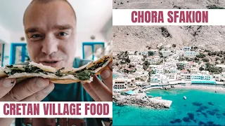 Eating Traditional Cretan Food in the Mountains | Exploring Chora Sfakion Village