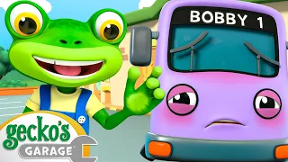 Can Gecko Fix Sick Bobby Bus?| Gecko the Mechanic | Vehicle Repair Cartoons | Buses, Trucks and Cars