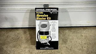 Harbor Freight Central Pneumatic 50lb Portable Abrasive Blaster Unboxing, Demo, & Initial Review