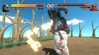 GORO VS KOZAROG Mortal kombat style with Finish him - Animal Revolt Battle Simulator