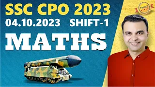 SSC CPO 2023 04 Oct Shift 01 Maths || Complete Set PYQs || Best Solution by RAJA SIR #ssccpo2023