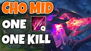 FED CHO'GATH MID means EVERY Q turns into a KILL | Challenger Cho'gath Mid