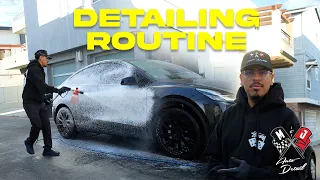 MOBILE DETAILING ROUTINE | DETAILING A TESLA MODEL Y | MJ DETAIL