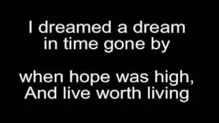 Susan boyle-I Dreamed a Dream Lyrics