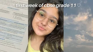 first week of grade 11 ♡ study with me | cbse grade 11