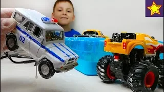 Car Toys VS non-Newtonian fluid