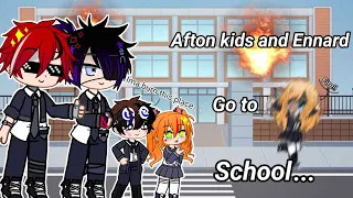 Afton kids + Ennard goes to school || Afton Family || FNaF || Black Cat Dragon