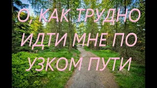 О, как трудно идти мне по узком пути.