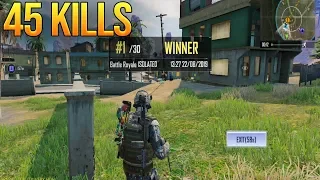 45 KILLS NEW WORLD RECORD | SQUAD BATTLE ROYALE GAMEPLAY| CALL OF DUTY MOBILE