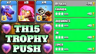 Best Th15 Trophy Push Attack 2023 With Hydra & Super Archer Attack Strategy!! Th15 Attack Strategy