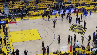 Warrior's take the court for pregame WCF game 1 Chase Center