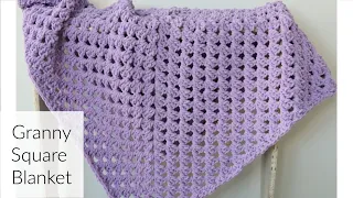 Giant Crochet Granny Square Blanket Tutorial