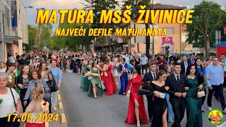 Matura MSŠ Živinice | Najveći defile maturanata 17.05.2024