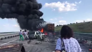 Авария на М4 ДОН 03.09.2017 в Воронежской области.