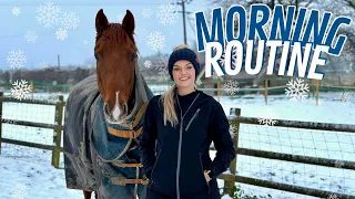 My Horses Winter Morning Routine ❄️