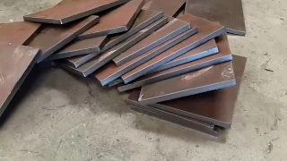 Cutting the metal plates, 16 mm thick