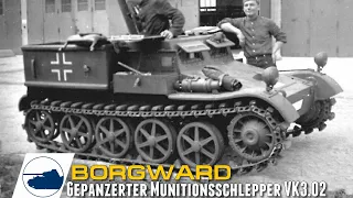 Rare Borgward IV VK3.02 Munitionsschlepper footage.