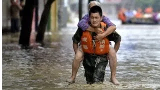 China suffers severe flood damage as residents are evacuated