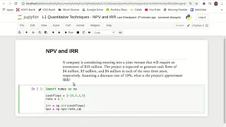 2. NPV and IRR in Python