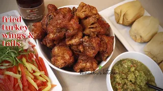 Easy way to prepare Tasty  Fried Turkey Tails and Wings  -   tsofi/chofi - Ghana best street food