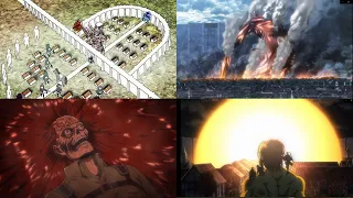 Survey Corps Vs Armored & Colossal titan REMATCH (Part 1) - Attack on titan Season 3 Part 2【進撃の巨】