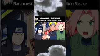 Naruto rescues grandma form officer Sasuke #shorts