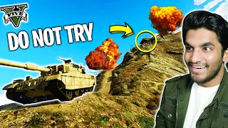 I tried taking Military Tank on top of Mount Chiliad ( GTA 5 Impossible Challenge)