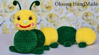 Игрушка из плюшевой пряжи. Мастер класс и схема. Crochet toy