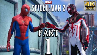 Spider-Man 2 (PS5) Walkthrough PART 1 No Commentary Gameplay @ 4K 60ᶠᵖˢ ✔