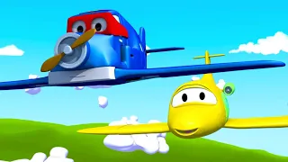 Детские мультфильмы с грузовиками - Самолет - Трансформер Карл в Автомобильный Город 🚚 ⍟ мультфильм