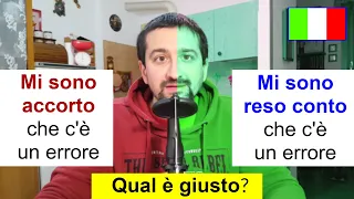 The Italian Verbs ACCORGERSI and RENDERSI CONTO (Learn intermediate Italian!)
