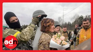 Love and War: Kyiv Fighters Marry as Russians Advance