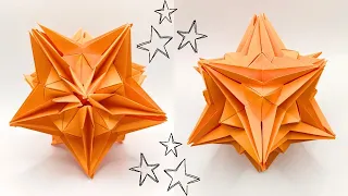 Origami VENDETTA kusudama 🌟 How to make a paper kusudama