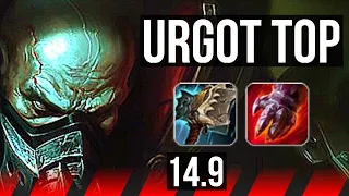 URGOT vs SETT (TOP) | 9 solo kills, Rank 9 Urgot, 13/3/3, Dominating | EUW Master | 14.9