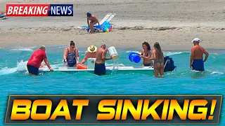 BOAT TAKES ON GALLONS OF WATER AT BOCA INLET! | BOAT ZONE