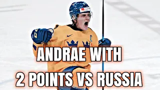 2022 World Juniors: 12.26 | Sweden 6, Russia 3 - Andrae with 2 points in opener!