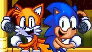 Classic Sonic and Tails Dancing Meme in HD (Friday Night Funkin)