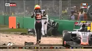 Crash Fernando Alonso Australia GP 2016