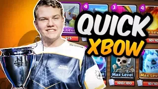 ONLY 12 WINS! 2.9 Super Quick X-Bow Cycle Deck LIVE Grand Challenge Gameplay - Clash Royale