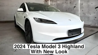 2024 Tesla Model 3 Highland with New Look, black interior with 18 inches rim