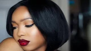 Dramatic Lashes & Ombre Red Lip Tutorial