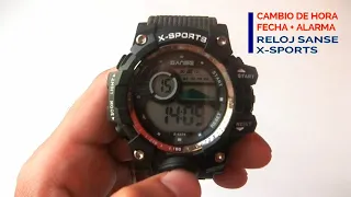 Como Cambiar la Hora, Fecha y Alarma Reloj Digital Marca Sanse X-Sports Modelo S-640B