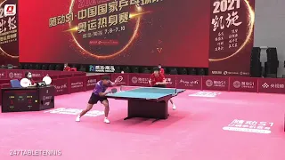 Wang Chuqin vs Zhao Zihao 2021 Warm Up Matches for Olympics Highlights