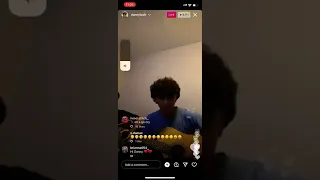 Danny lux singing “jugaste y sufri” on instagram live